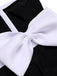 Black 1960s Halter Bow Colorblock Swimsuit — because 1960s glamour never goes out of style