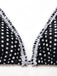 Black 1960s Polka Dot Lace Halter Bikini Set: beautiful vintage swimwear, retro swimsuit, pin-up style with timeless appeal