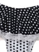 Black 1960s Polka Dot Lace Halter Bikini Set - vintage swimwear, retro swimsuit, pin-up style for vintage lovers