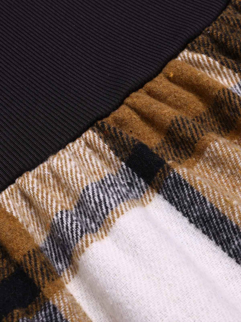 1960s Ruffed Plaid Patchwork Skater | 1960s | vintage dress, retro fashion