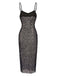 Black 1960s Sequined Spaghetti Straps Dress, vintage dress, retro fashion - perfect for women who love vintage and retro fashion