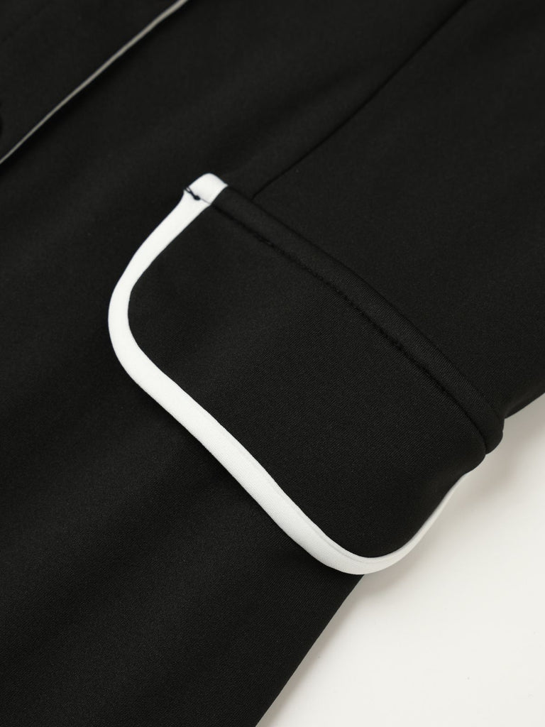 Black 1960s Sleeveless Lapel Button Bodycon Dress, vintage dress, retro fashion - perfect for women who love vintage and retro fashion
