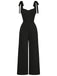 Black 1960s Sleeveless Spaghetti Strap Jumpsuit - vintage romper, retro jumpsuit for vintage lovers