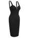 Black 1960s Solid Pearl Buttons Suspender Dress, vintage dress, retro fashion - perfect for women who love vintage and retro fashion