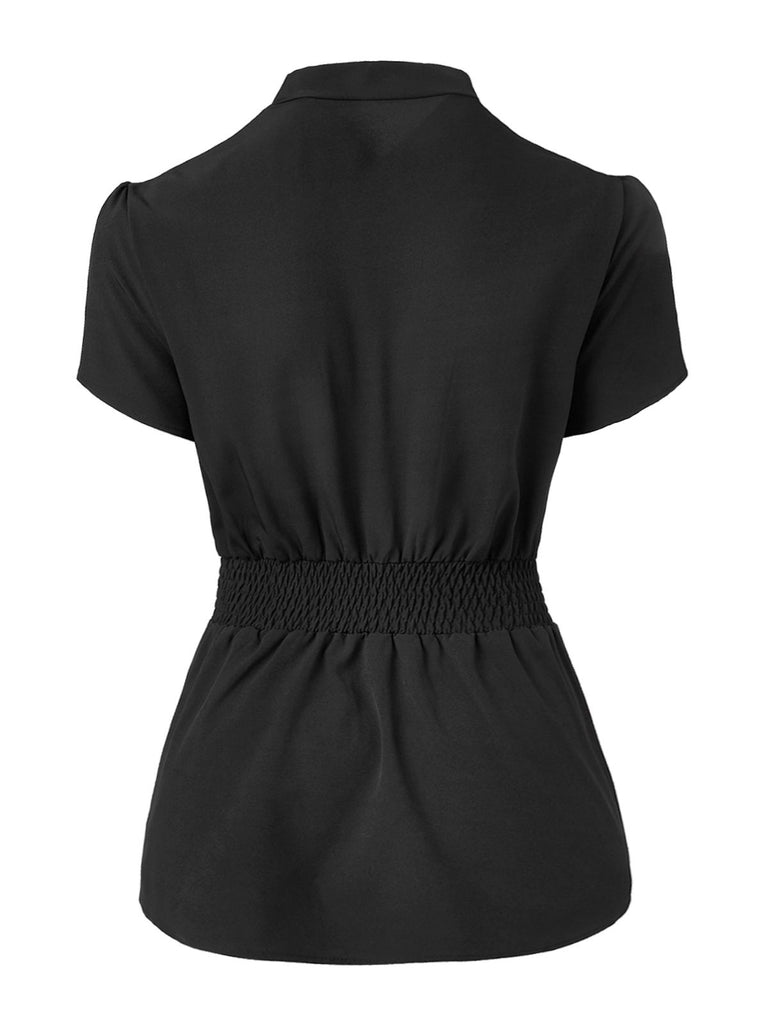 1960s Solid Pleated Petal Sleeve | 1960s | vintage blouse, retro top