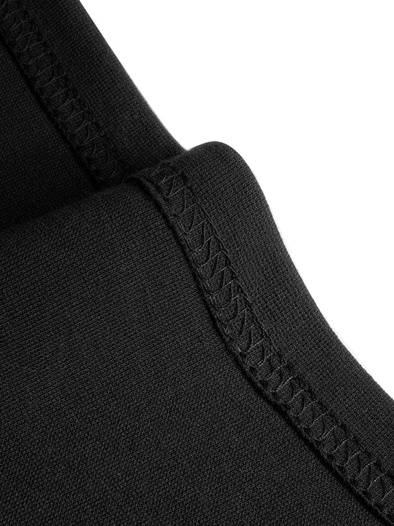 Black 1960s Striped Patchwork Lapel Pencil Dress, vintage dress, retro fashion - perfect for women who love vintage and retro fashion