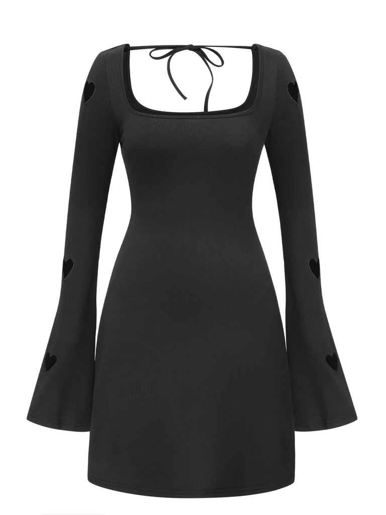 1960s Trumpet Sleeve Hollow Heart | 1960s | vintage dress, retro fashion