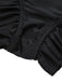 Black 1960s Tuxedo Ruffle Strap Swimsuit, vintage swimsuit, pin-up swimwear - perfect for women who love vintage and retro fashion