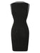 Black 1960s V-Neck Knitted Sleeveless Dress, vintage dress, retro fashion - perfect for women who love vintage and retro fashion