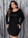 Black 1970s Back Deep V Dress: where 1970s romance meets her modern spirit