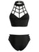 Black-1970s-Caged-Halter-Gothic-Cutout-Bikini-Set, vintage, retro, swimwear