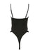 Black 1970s Cutout Bodycon Strap Bodysuit - vintage fashion, retro style, classic black