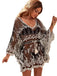 She finds her 1970s story in this Black 1970s Embroidered Mesh Cover-Up