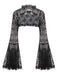Black 1970s Flare Sleeved Lace Sheer Cape, vintage fashion, retro style - perfect for women who love vintage and retro fashion