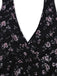 Black 1940s Floral Halter Vintage Dress 4