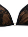 Black 1970s Halter Floral Lace Bikini Set: beautiful vintage swimwear, retro swimsuit, pin-up style with timeless appeal