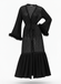 Black 1970s Sheer Glitter Mesh Belted Robes - vintage fashion, retro style, classic black