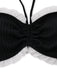 Black 1970s Strapless Lace Trim Bikini Set, vintage swimsuit, pin-up swimwear - perfect for women who love vintage and retro fashion
