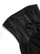 Black 1980s Gothic Strapless Lace Corset Top - vintage fashion, retro style, classic black