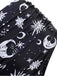 Black 1980s Strap Galaxy Print Gothic Bikini Set - vintage fashion, retro style, classic black