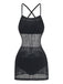 Black 1980s Tie High Waist Knit Tankini 7