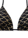Black Gold 1970s Halter Mermaid Scale Bikini Set - vintage swimwear, retro swimsuit, pin-up style for vintage lovers