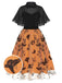 Black & Orange 1950s 3D Butterfly Cloak Dress: where 1950s romance meets her modern spirit