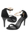 Black Pearl Chain Metal Point Toe Cone Heels, vintage shoes, retro heels - perfect for women who love vintage and retro fashion