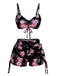 Pink & Black 1940s Tankini 3