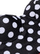 Black & Red 1950s Dots Halter Swimsuit, vintage swimsuit, pin-up swimwear - perfect for women who love vintage and retro fashion
