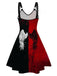 Black & Red 1950s Wings Blood Strap Dress, vintage dress, retro fashion, rockabilly, pin-up fashion - perfect for women who love vintage and retro fashion