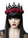Black & Red Halloween Roses Crown Headband: timeless style reimagined