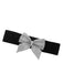 Black Rhinestone Bow High Stretch Belt - vintage fashion, retro style, classic black