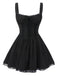 Solid Sleeveless Lace Mini Dress | vintage dress, retro fashion
