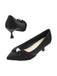 Black Twist Beading Kitten Heels Shoes, vintage shoes, retro heels - perfect for women who love vintage and retro fashion