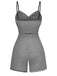 Black & White 1930s Striped Twist Romper - vintage jumpsuit, retro fashion, classic black