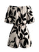 Beige 1950s Floral Vintage Classic Romper 2