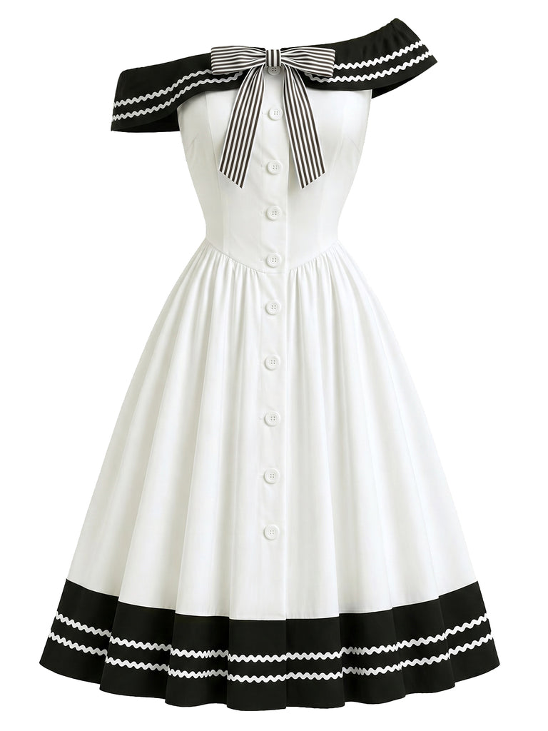 1950s Bow Vintage Classic Dress 3