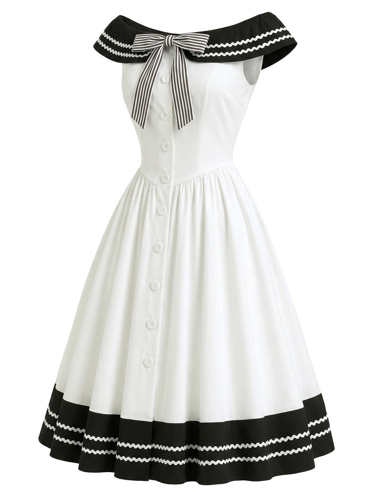 1950s Bow Vintage Classic Dress 4