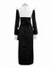 Black & White 1960s Colorblock Nun Cosplay Dress - vintage dress, retro fashion, classic black