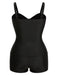 Black & White 1960s Geometric Lace-Up Swimsuit: 1960s Riviera elegance, reimagined for her