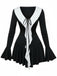 Black & White 1960s Ruffled Peplum Dress, vintage dress, retro fashion - vintage inspired fashion
