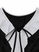Black & White 1960s Ruffled Peplum Dress, vintage dress, retro fashion - vintage inspired fashion