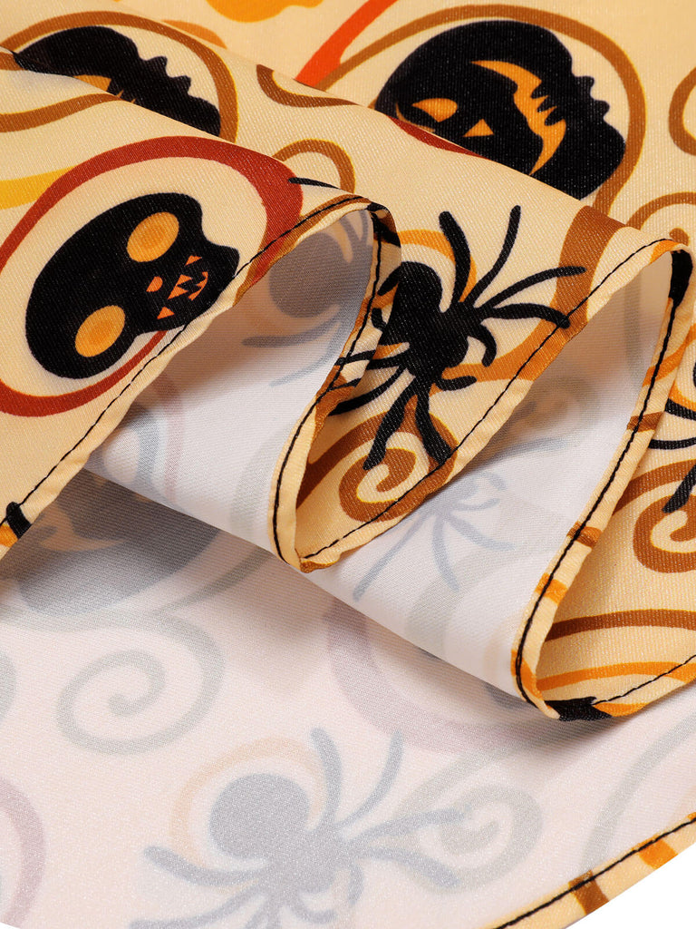 Black & Yellow 1950s Pumpkin Bat Spider Dress, vintage dress, retro fashion, rockabilly, pin-up fashion - perfect for women who love vintage and retro fashion