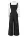 Black&White 1930s Bow Ruffled Collar Jumpsuit - vintage jumpsuit, retro fashion, classic black