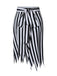 Black&White 1960s Striped Skirt With Headscarf - vintage skirt, retro style, classic black