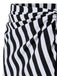Black&White 1960s Striped Skirt With Headscarf - vintage skirt, retro style, classic black