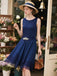 Blue 1920s Lace Patchwork Rhinestone Dress - vintage dress, retro fashion, Gatsby party