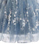 Blue 1930s Floral Halter Mesh Dress 5
