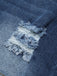 Blue 1930s Ripped Denim Shorts — 1930s style that transcends decades